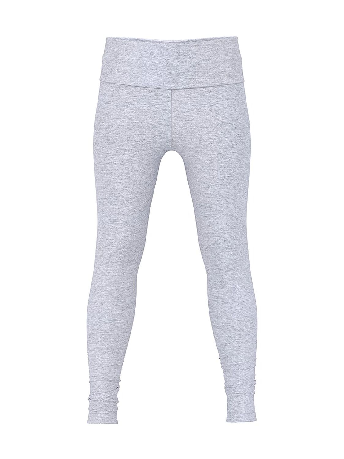 vs Pink All-Day Cotton Foldover Leggings Medium Heather Grey 3 of 4 