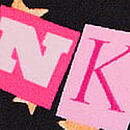 No-Show Thong Panty, Black PINK Butterfly Dog, swatch