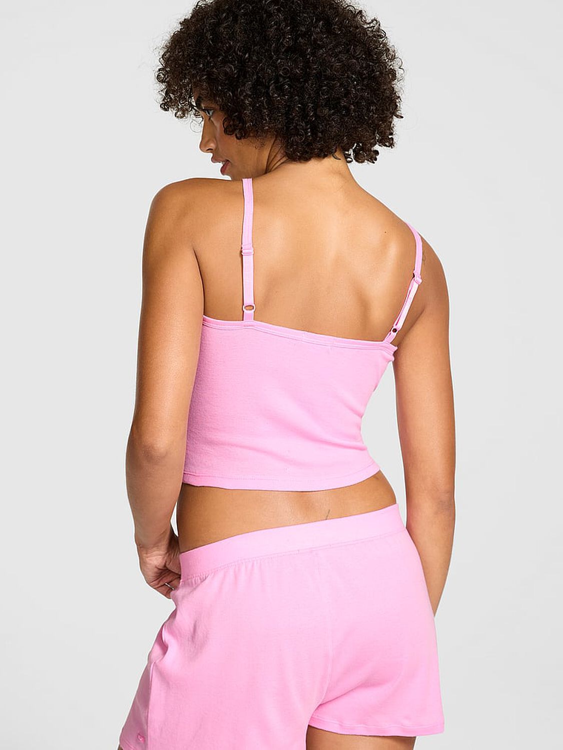 vs Pink Cotton Henley Cami Pink Lollipop 2 of 3 