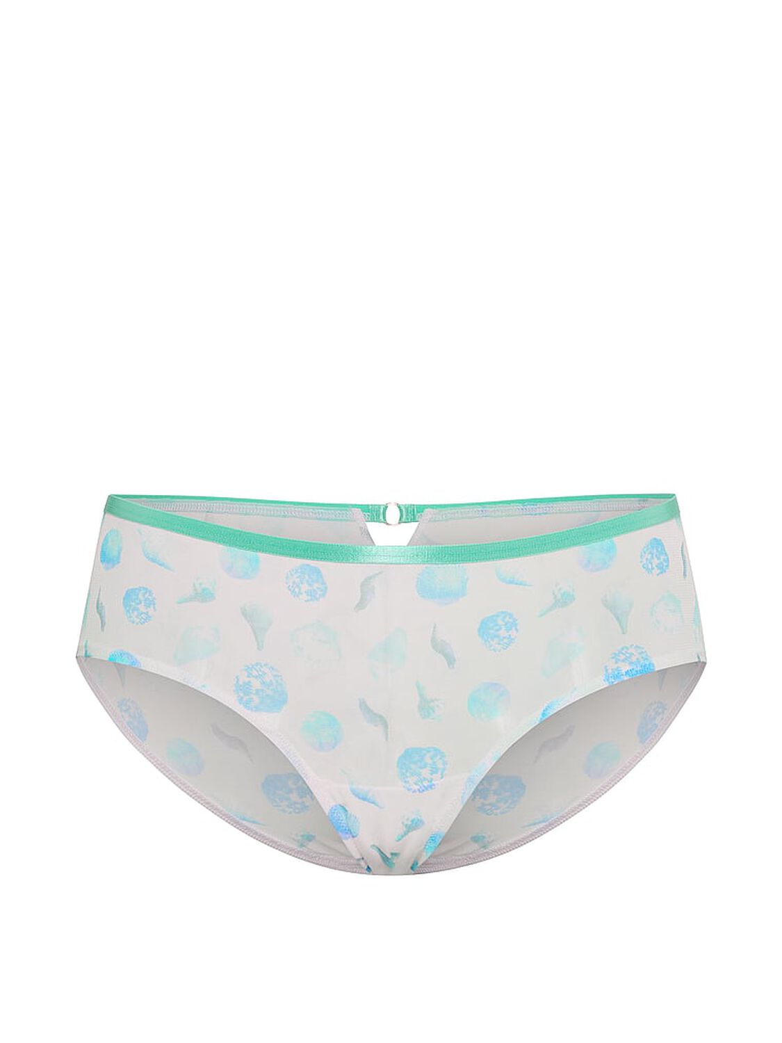 vs Pink Mesh Hiphugger Panty Frosted Iris Seashell Print 3 of 3 