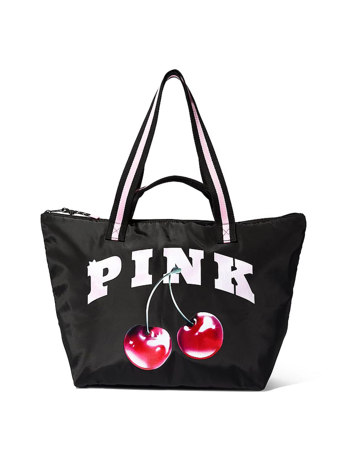 pink Pink Nylon Tote Bag Black 1 of 3 
