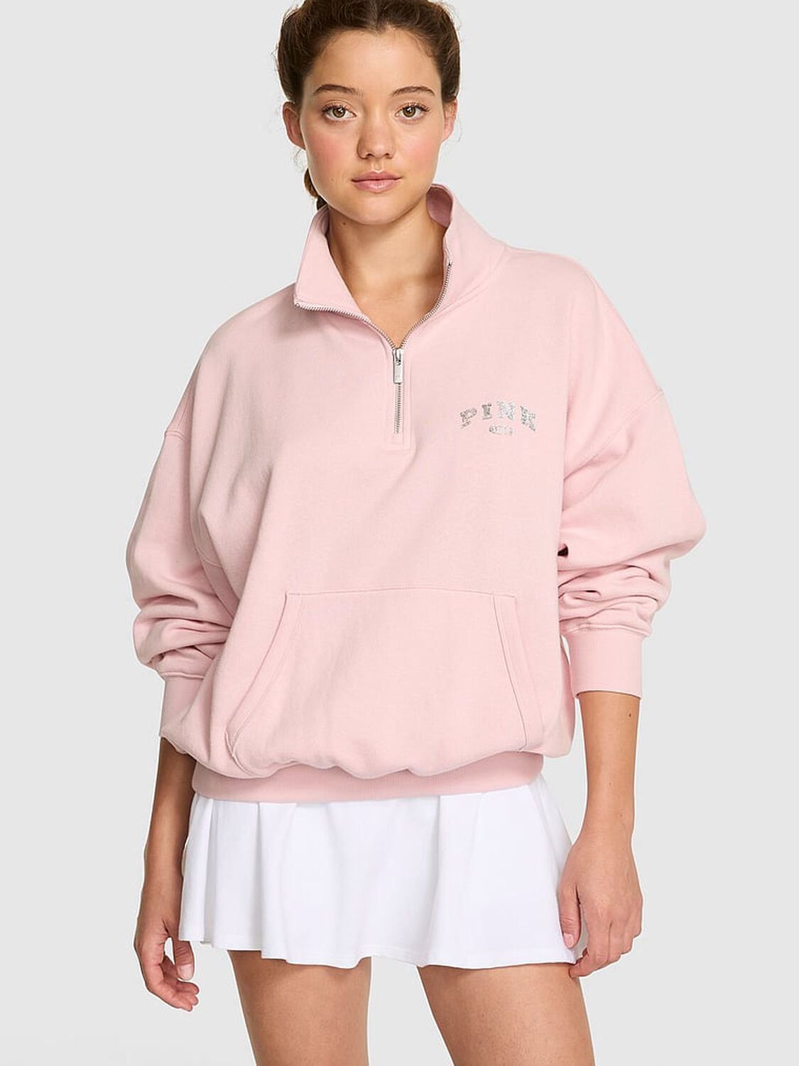 pink Pink Ivy Fleece Quarter-Zip Sweatshirt Doll House 1 of 3 