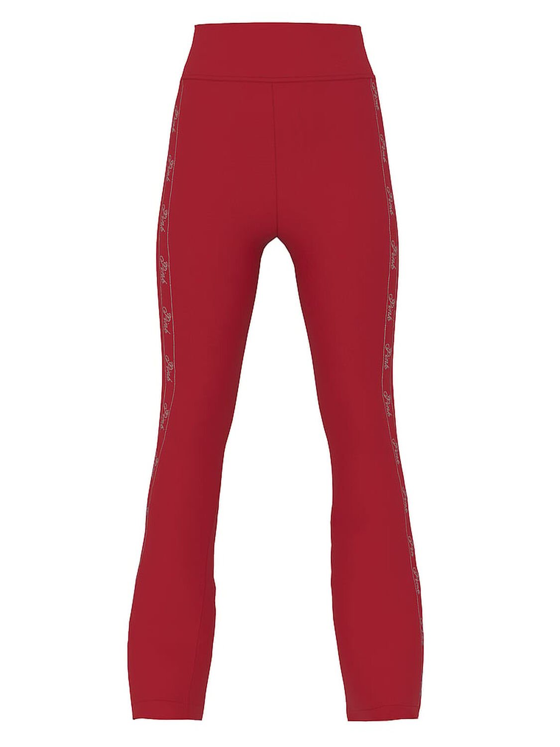 vs Pink Relay Logo Shine Flare Leggings Red Lacquer Bling 3 of 4 