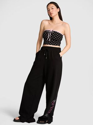 Campus Fleece&trade; Wide-Leg Split-Hem Sweatpants