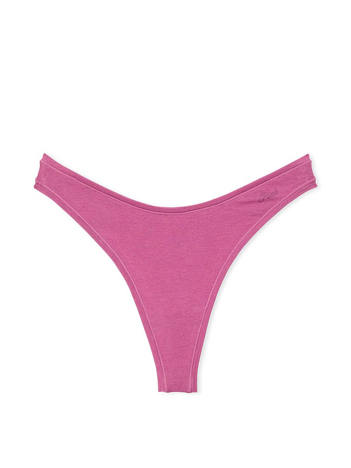 vs Pink Cotton High-Leg Thong Panty Midnight Mauve 3 of 3 