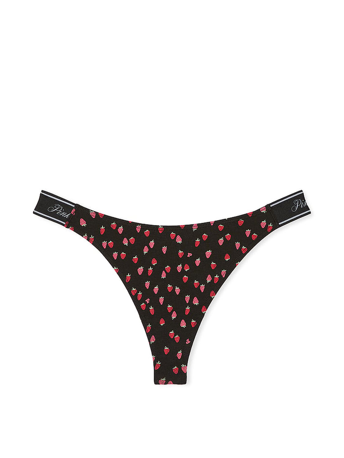 vs Pink Logo Cotton Shine High-Leg Thong Panty 3 of 3 