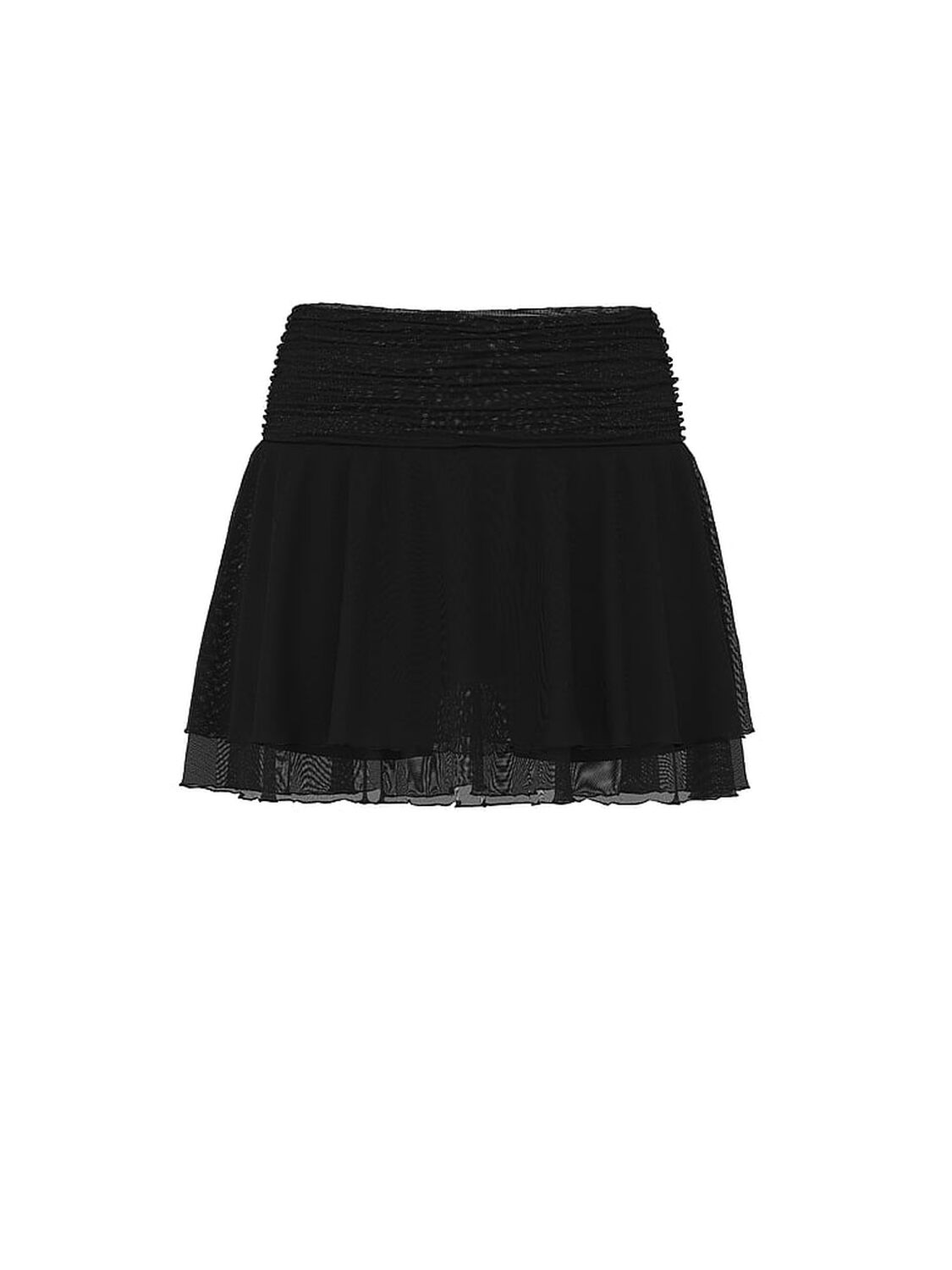 vs Pink Swim Ruffle Flirty Mini Skort Black 3 of 3 