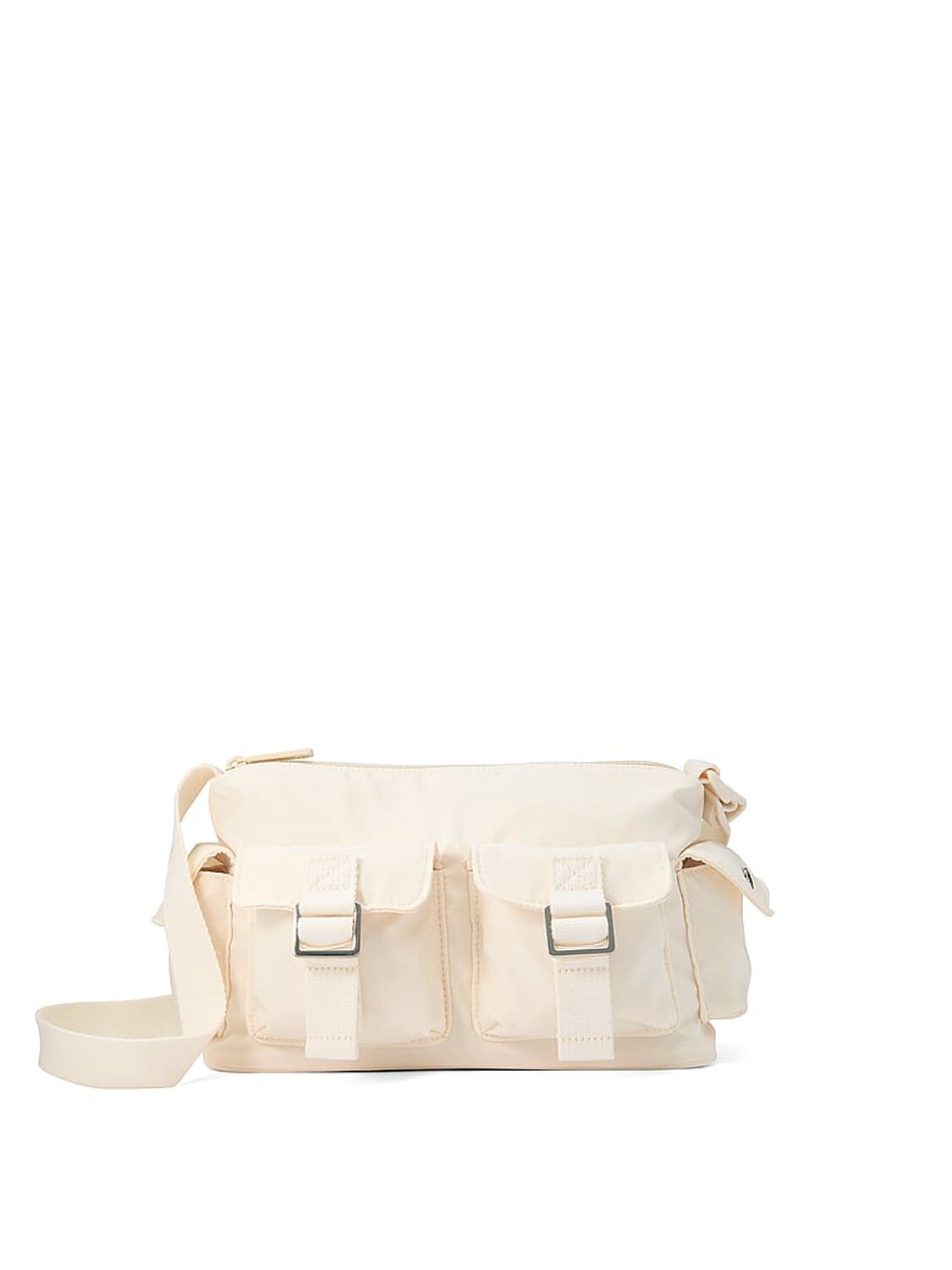 vs Pink Nylon Cargo Shoulder Bag White Shell 1 of 3 
