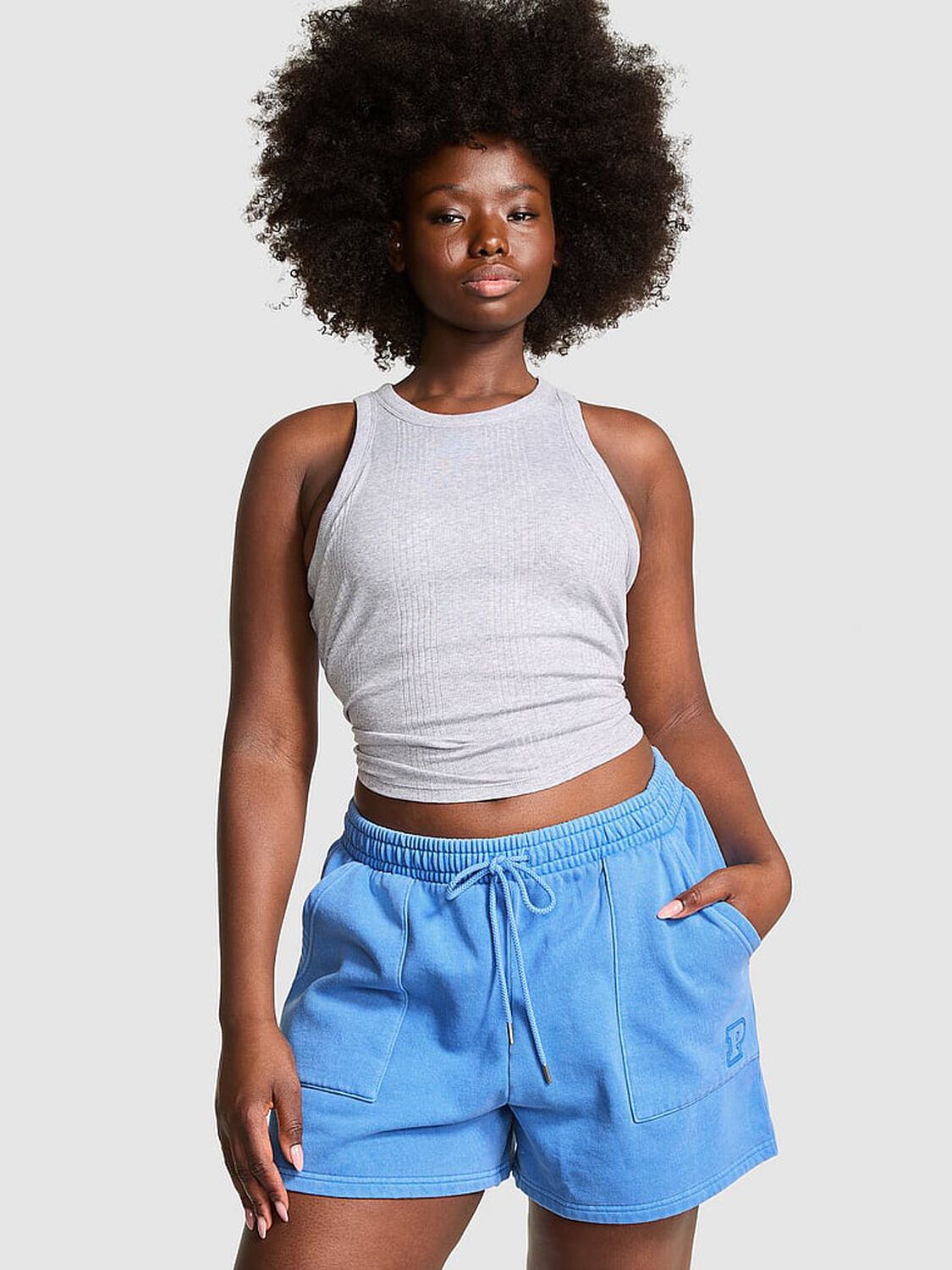 vs Pink Ivy Fleece Classic Shorts Dream On 1 of 2 