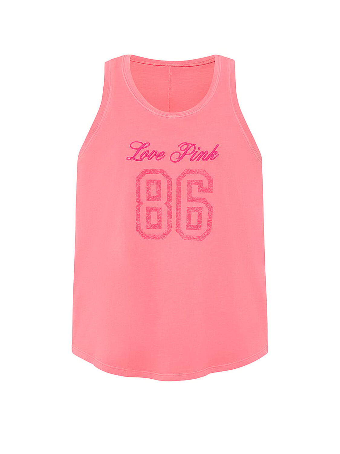 vs Pink Campus Cotton&trade; Tank Top Vivid Pink 3 of 3 
