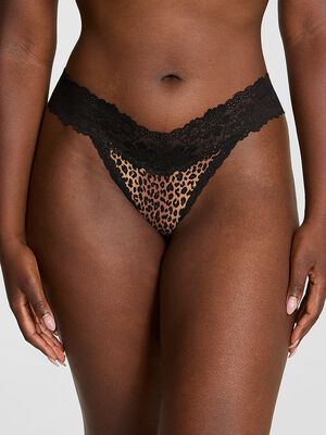 Wink Lace-Trim Thong Panty