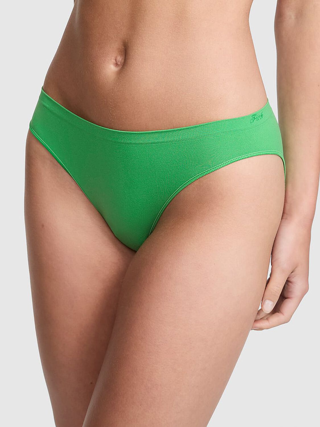 vs Pink Seamless Bikini Panty Wild Green 1 of 3 
