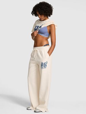 Campus Fleece&trade; Wide-Leg Split-Hem Sweatpants