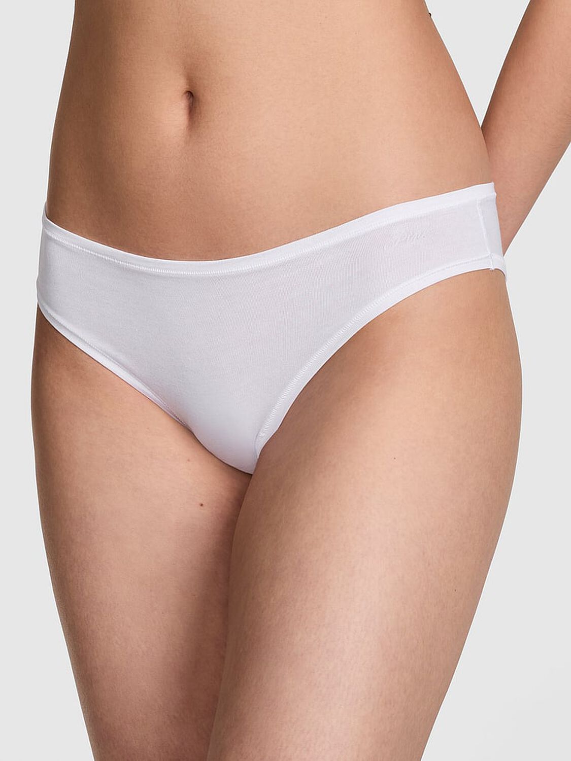 vs Pink Cotton Cheeky Panty Vs White 1 of 3 