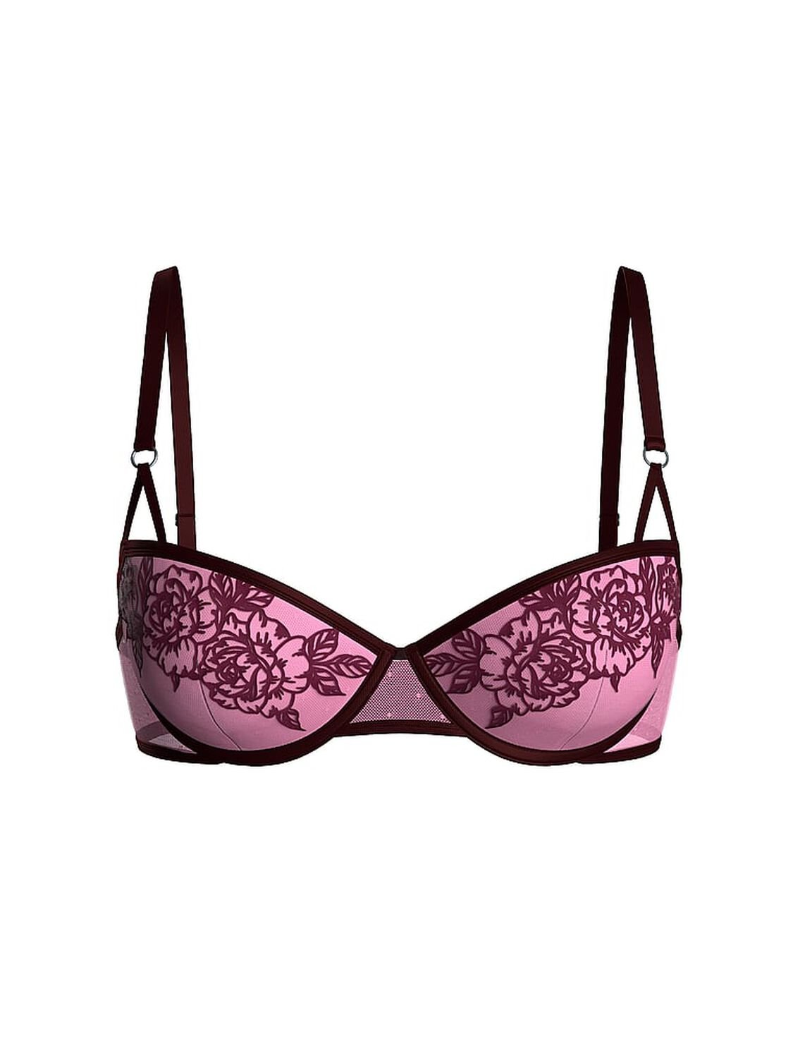 vs Pink Wink Wink Lightly Lined Balconette Bra Pink Lollipopburgundy 3 of 3 