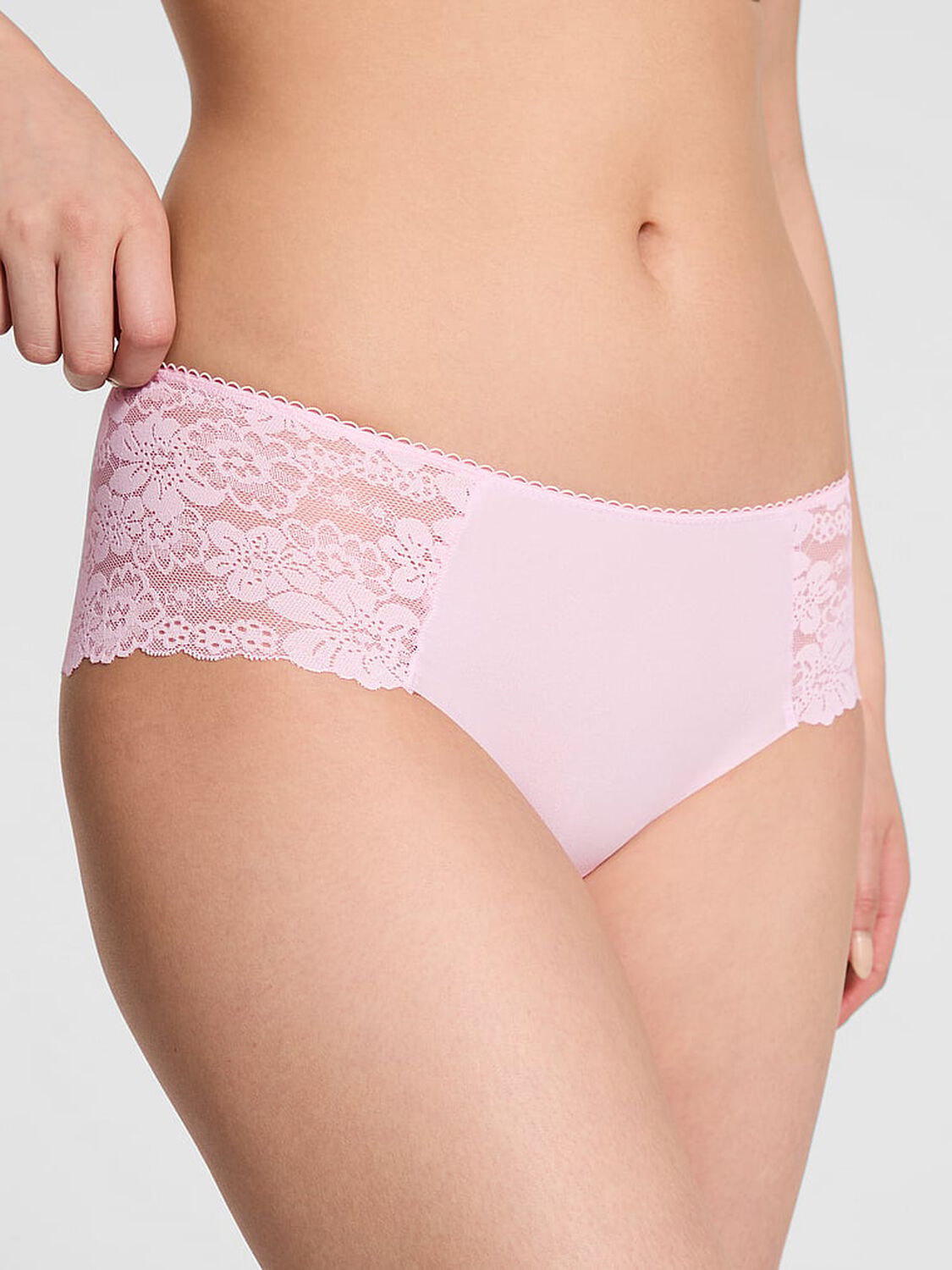 vs Pink No-Show Cheeky Panty Pink Tulip 3 of 3 