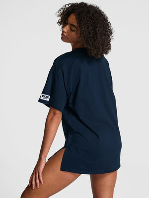 Cotton Oversized Side-Slit Sleepshirt