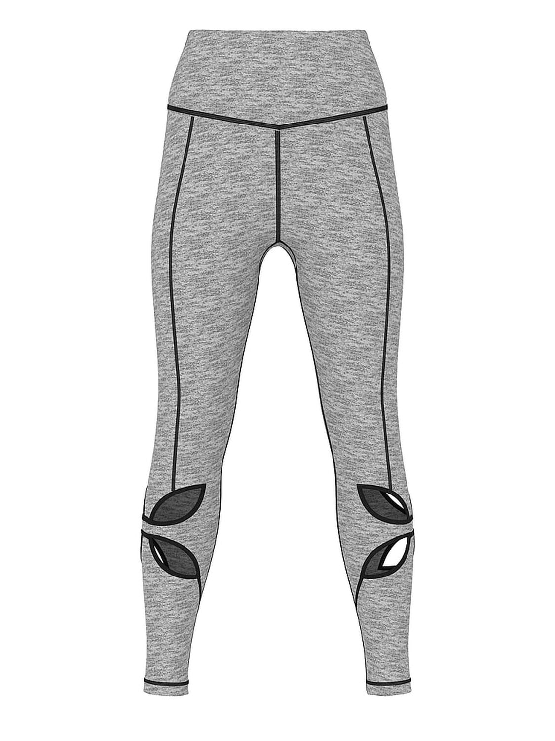 vs Pink Relay Cut-Out Leggings Pure Black Marl 3 of 4 