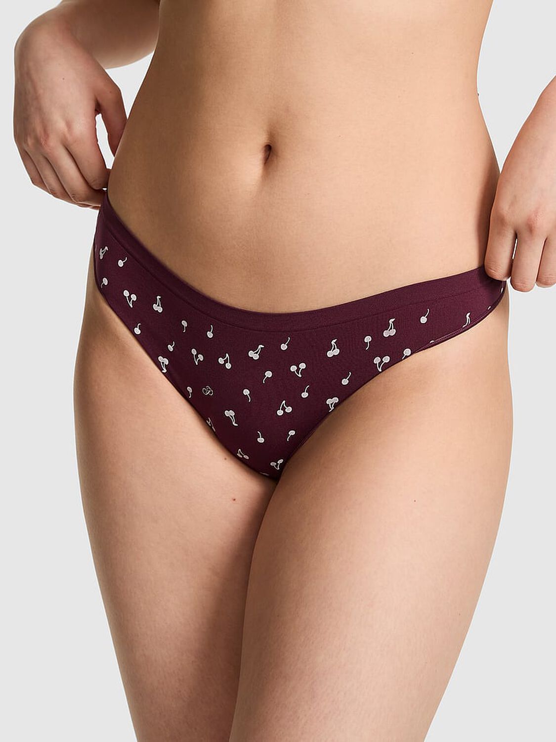 vs Pink Seamless Thong Panty Wild Rose Cherry 1 of 3 