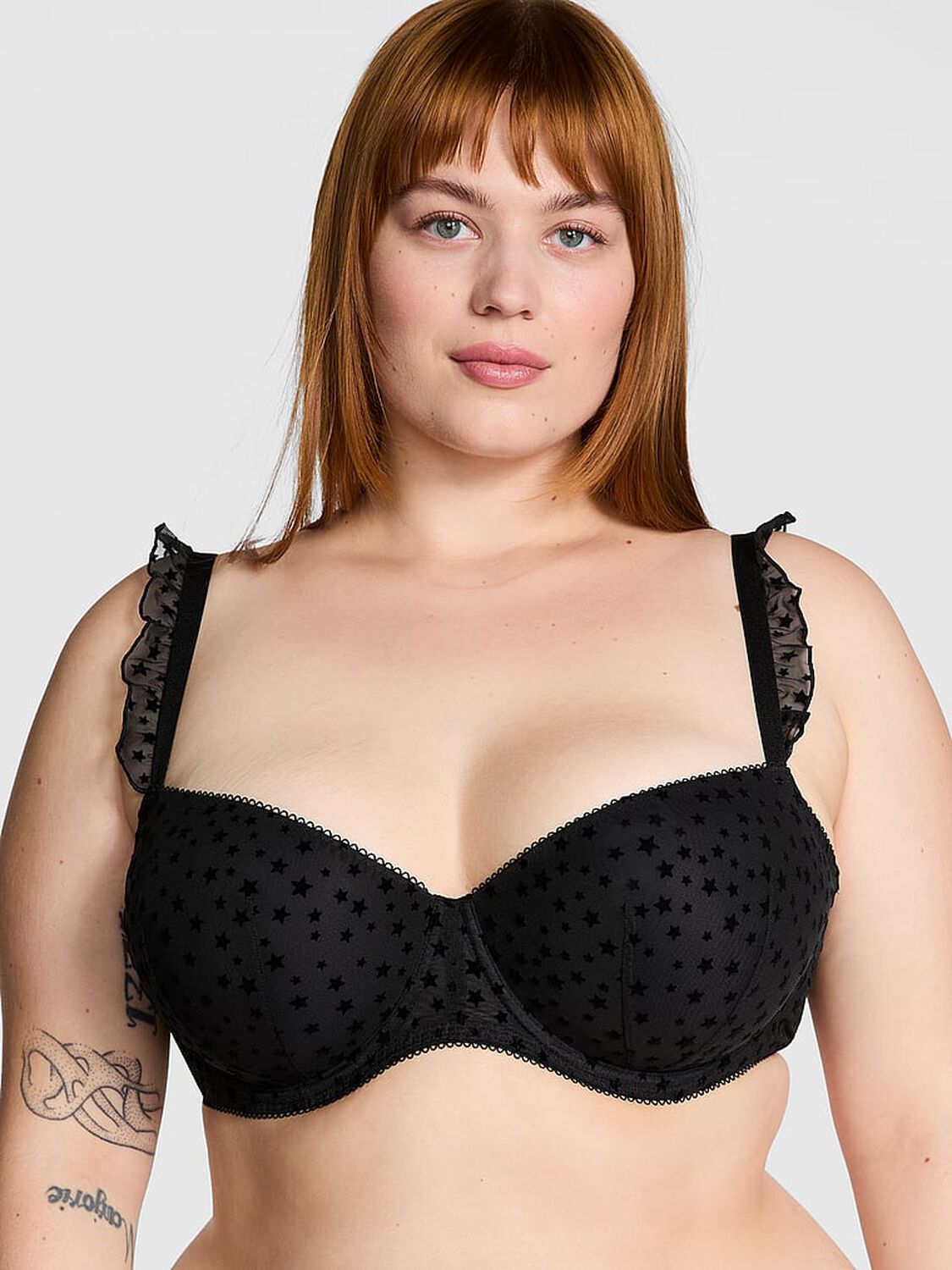 vs Pink Wink Lightly Lined Balconette Bra Pure Black 1 of 4 
