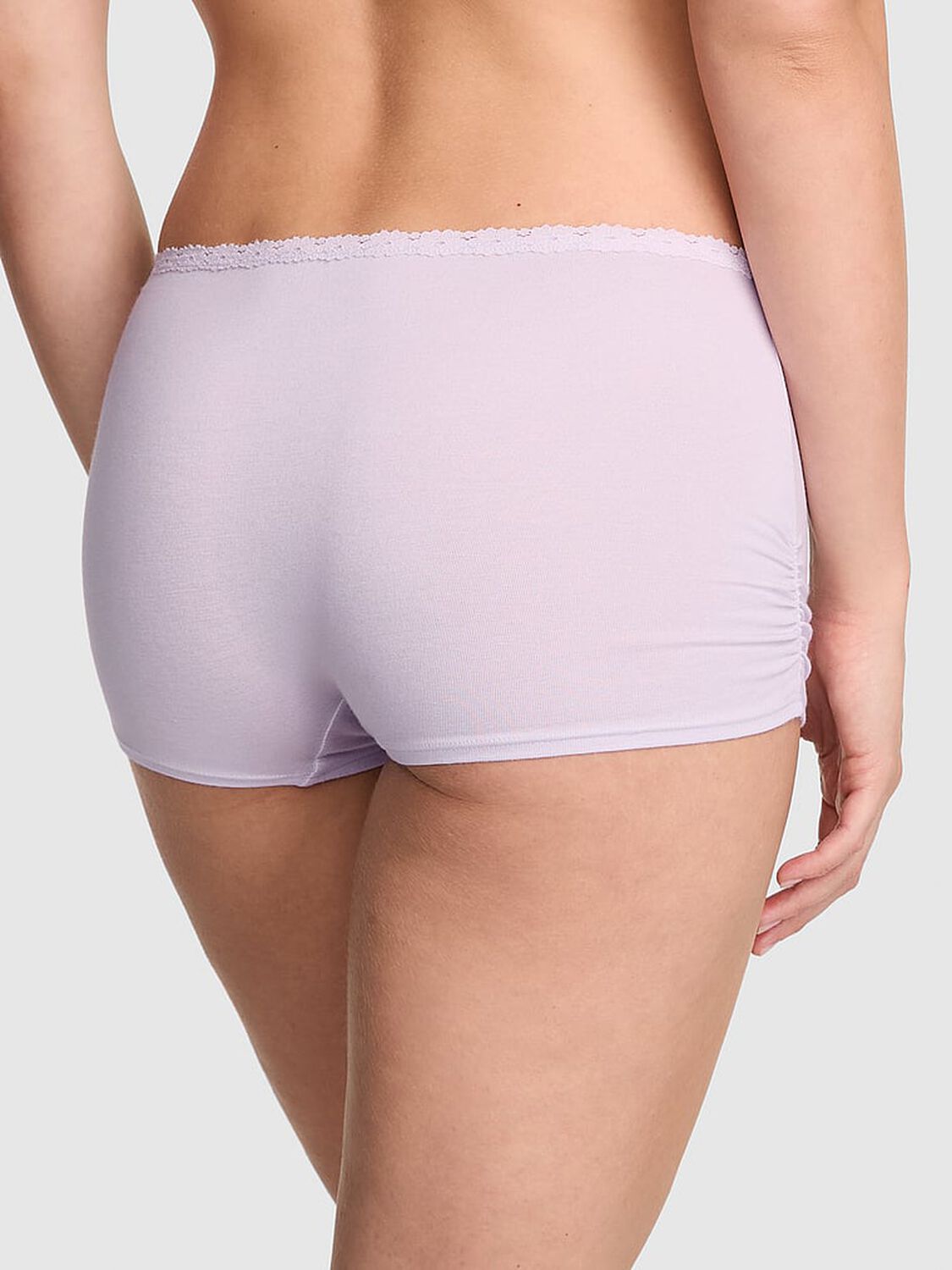 vs Pink Cotton Dorm Boyshort Panty Purple Whisper 2 of 3 