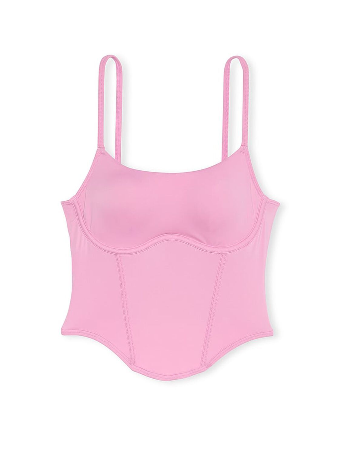 vs Pink Bralettes & Bra Tops The Cinched Micro Corset Top Moonstone Pink 3 of 4 