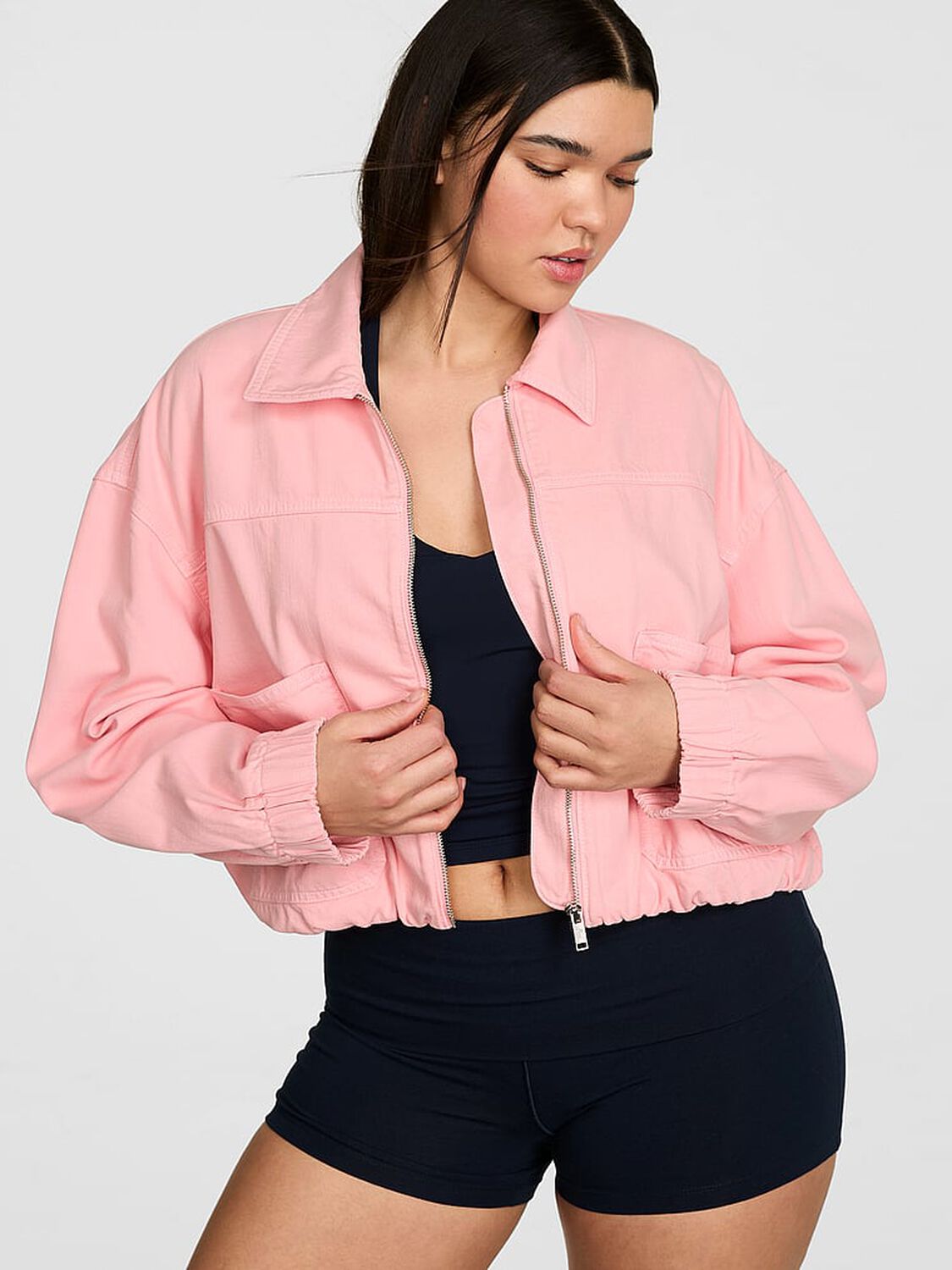 vs Pink Utility Bubble-Hem Jacket Dollhouse 1 of 3 