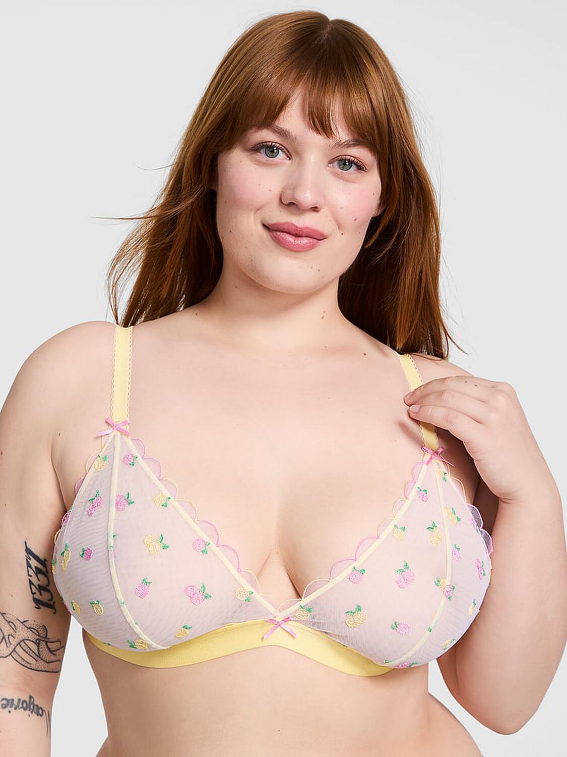 vs Pink Bralettes & Bra Tops Wink Triangle Bralette Mellow Yellow 3 of 3 