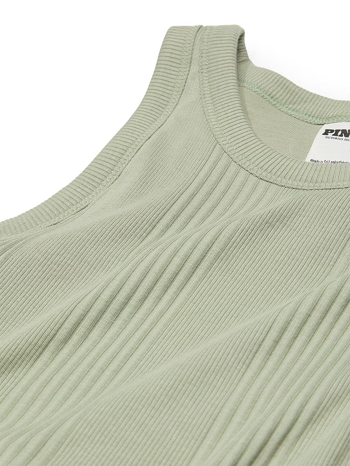 vs Pink Multi Rib Tank Top Green Garden 4 of 4 