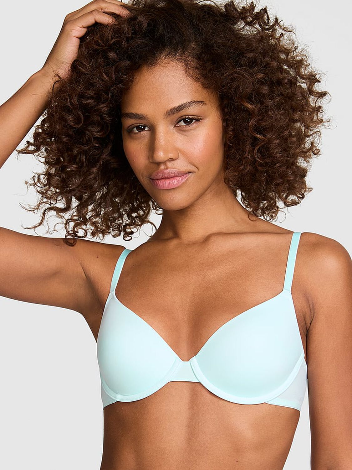 vs Pink Wear Everywhere Wear Everywhere Lightly Lined Full Coverage T-Shirt Bra Spray Blue 1 of 3 