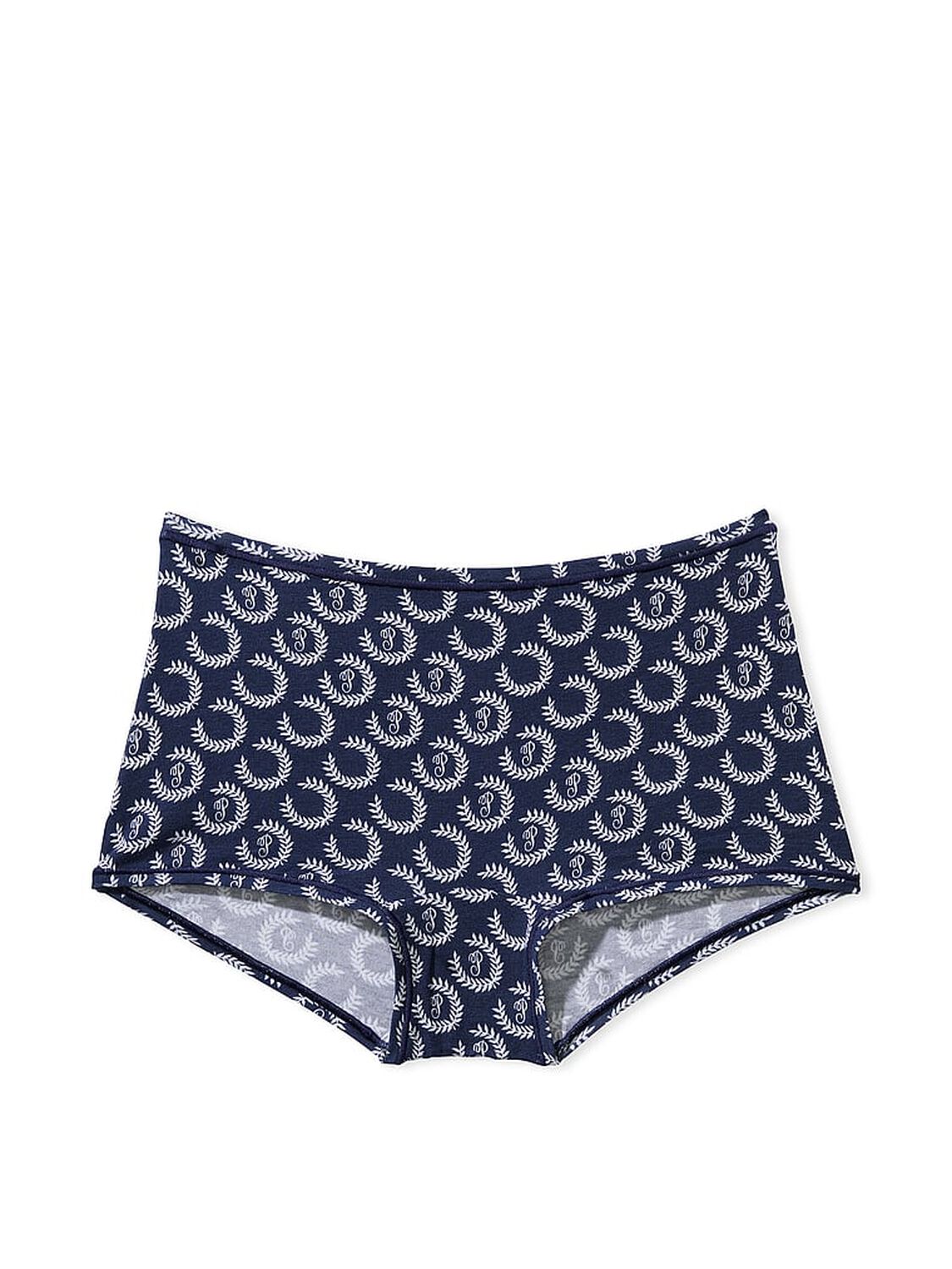vs Pink Cotton Boyshort Panty Midnight Navy Laurel Print 3 of 3 