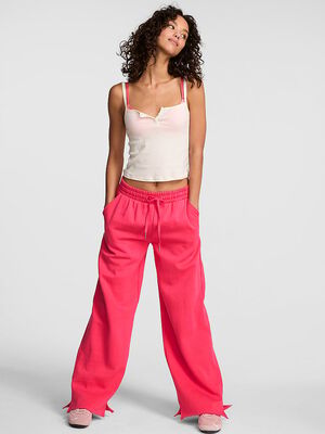Campus Fleece&trade; Wide-Leg Split-Hem Sweatpants