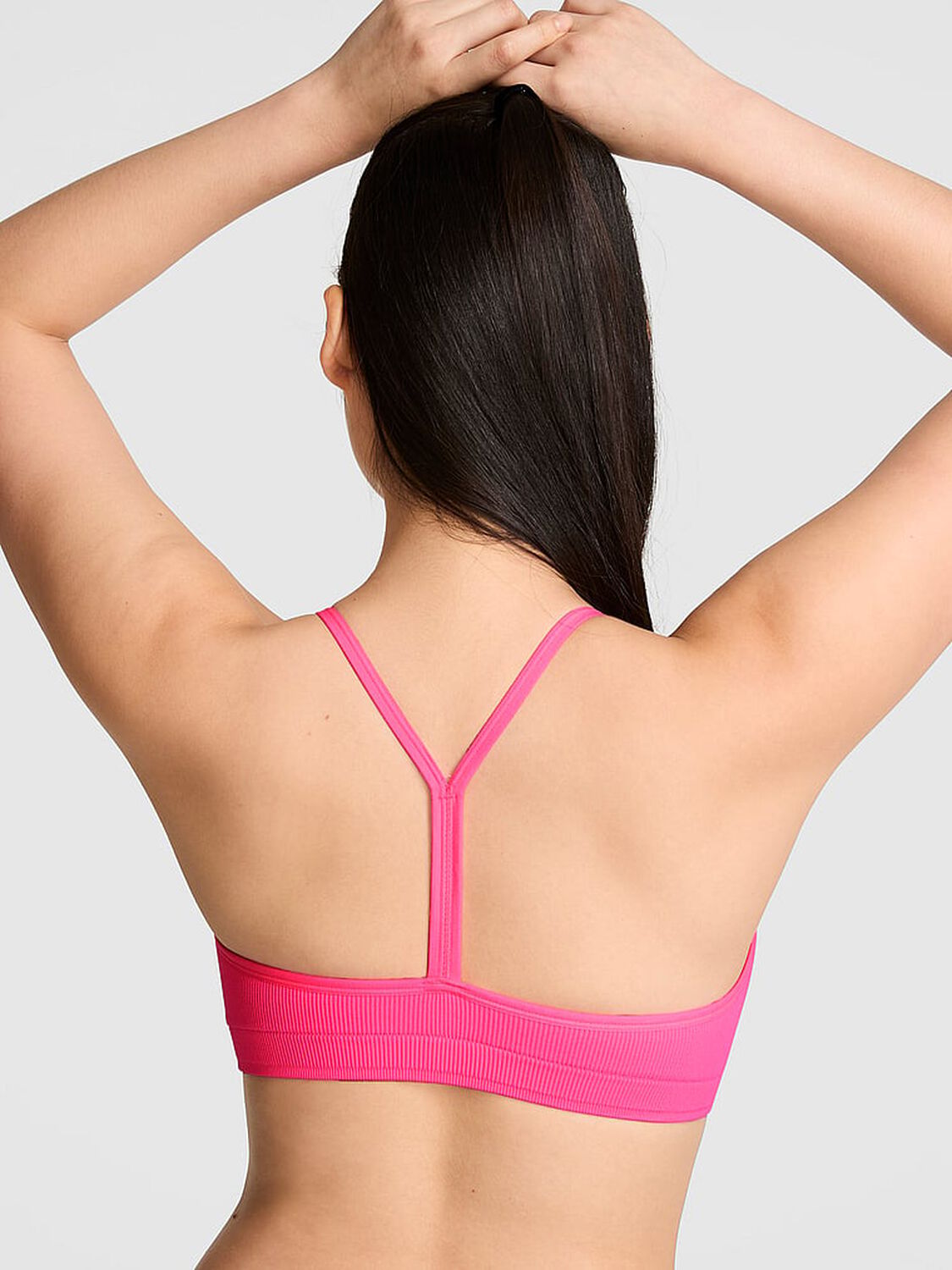 vs Pink AnyWear Low-Scoop Racerback Bra Fall For Me Pink 2 of 2 
