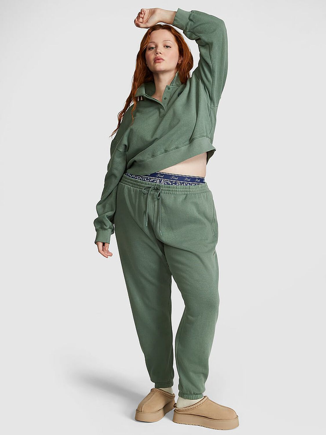 vs Pink Ivy Fleece Slim Sweatpants 4 of 4 