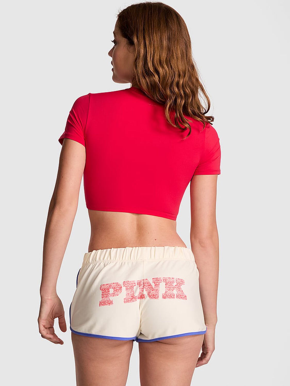 vs Pink Soft Modal Micro Shorts Winter White 2 of 3 