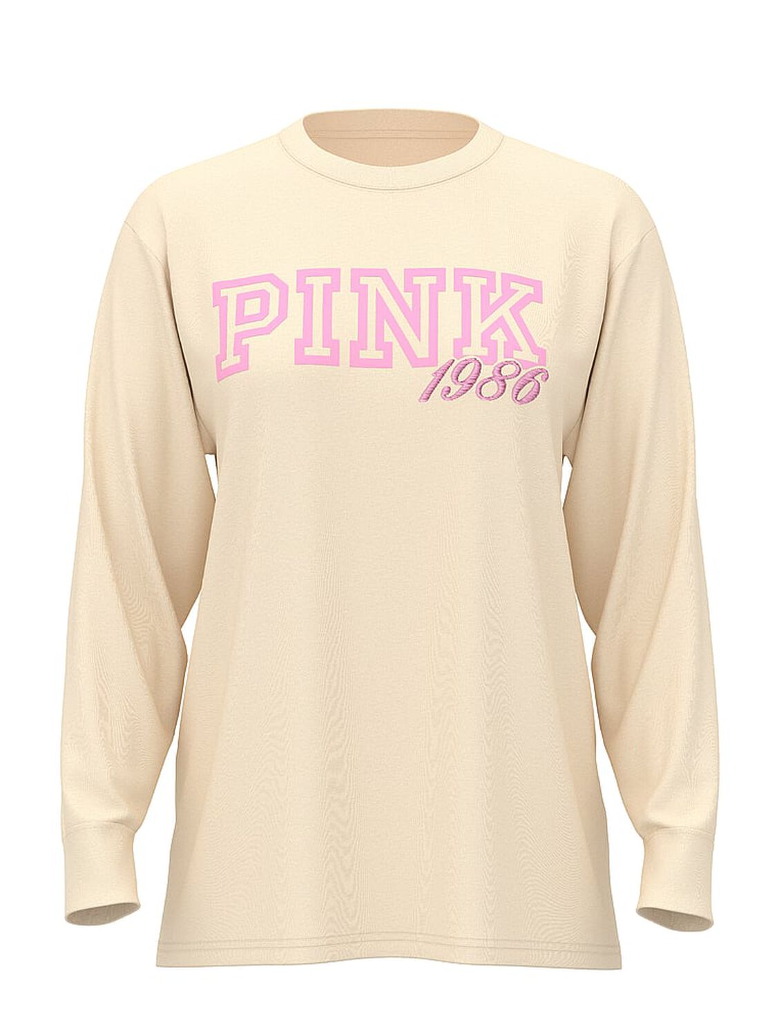 vs Pink Campus Cotton&trade; Long-Sleeve Tee Palest Yellow 3 of 3 