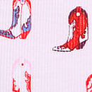 Cotton Boyshort Panty, Pink Tulip Cowboy Boots Print Side Tie, swatch