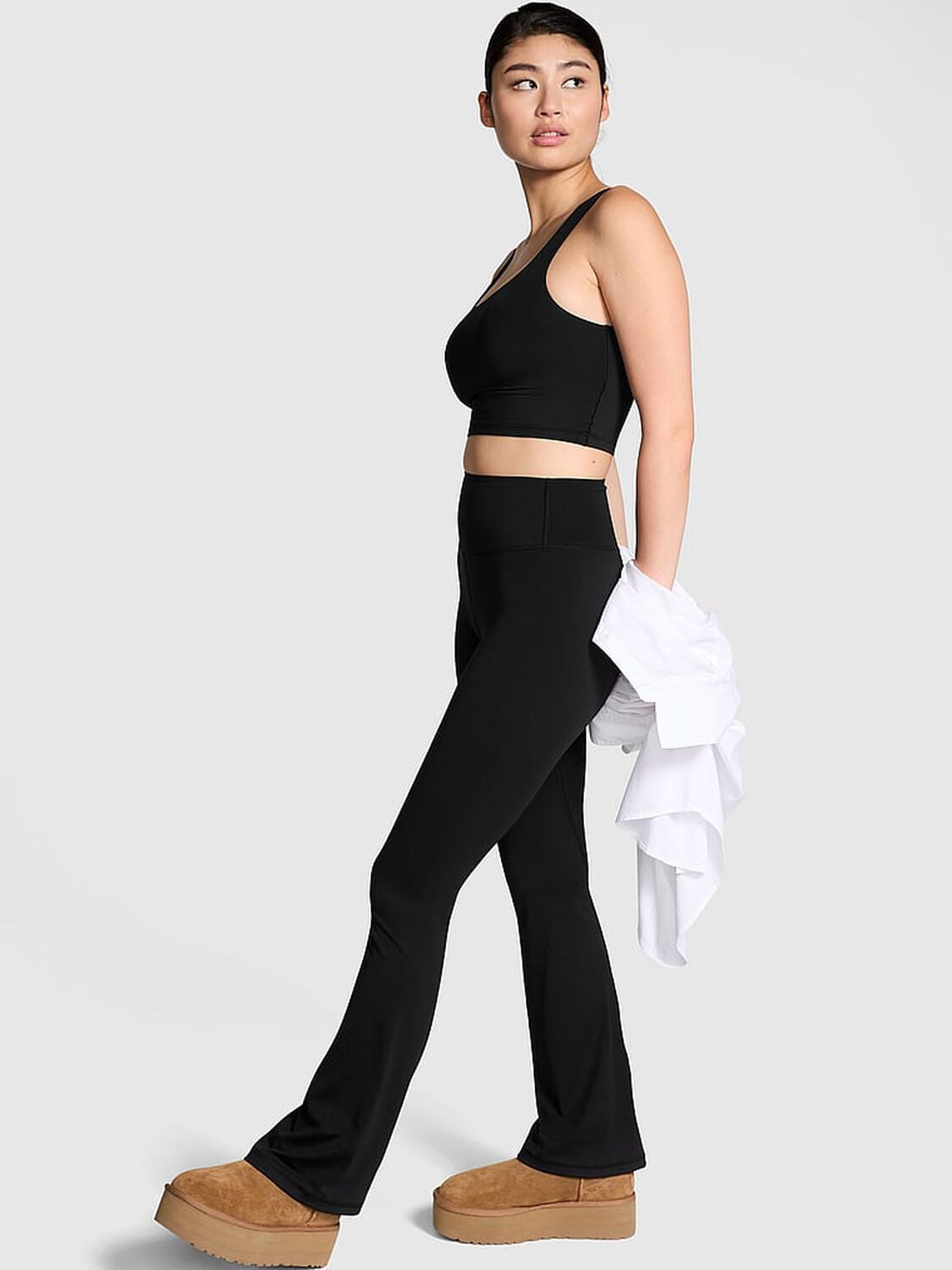 vs Pink Relay Flare Leggings Pure Black 4 of 4 