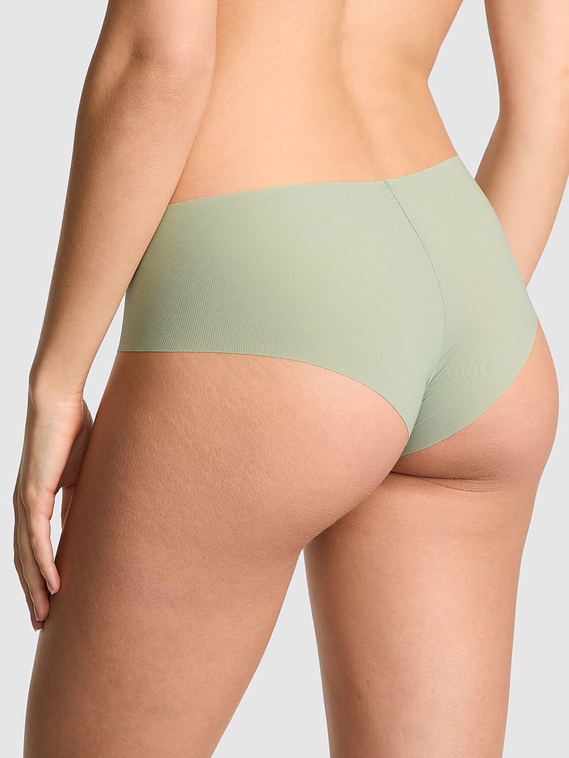 vs Pink No-Show Cheeky Panty Green Garden 2 of 3 