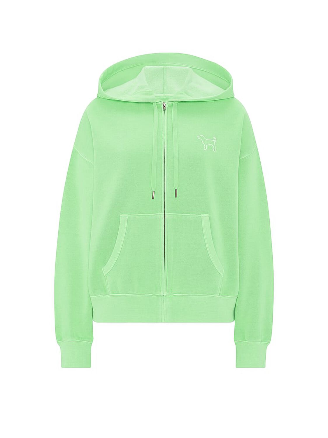 vs Pink Campus Fleece&trade; Full-Zip Hoodie Graphic Green 3 of 4 