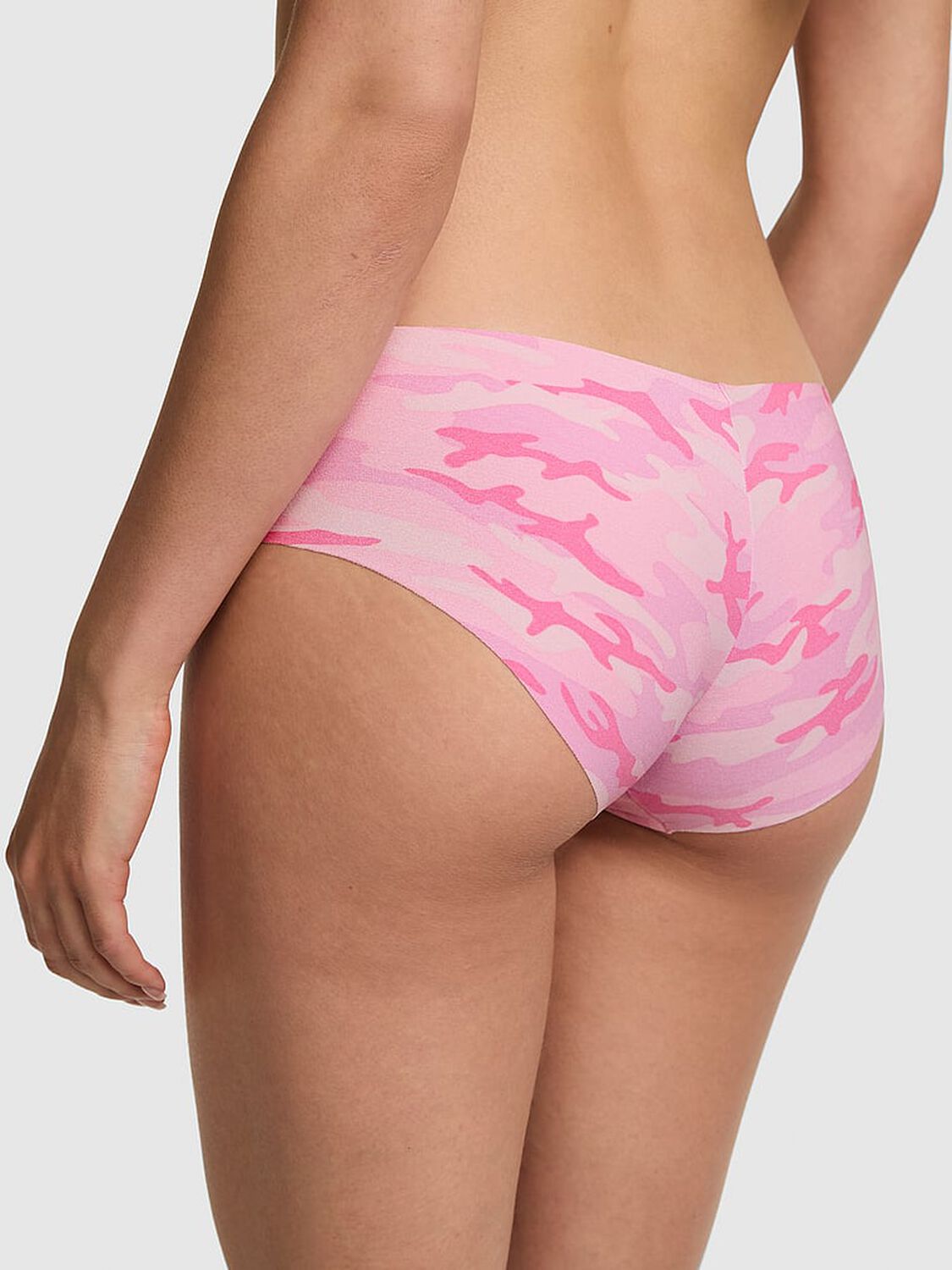 vs Pink No-Show Hiphugger Panty Timeless Pink Camo Print W/ Graphic 2 of 3 