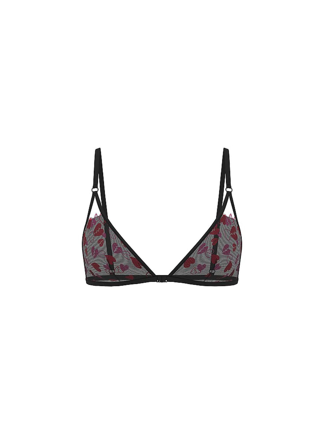 vs Pink Wink Wink Unlined Triangle Bralette Black Mesh 3 of 4 