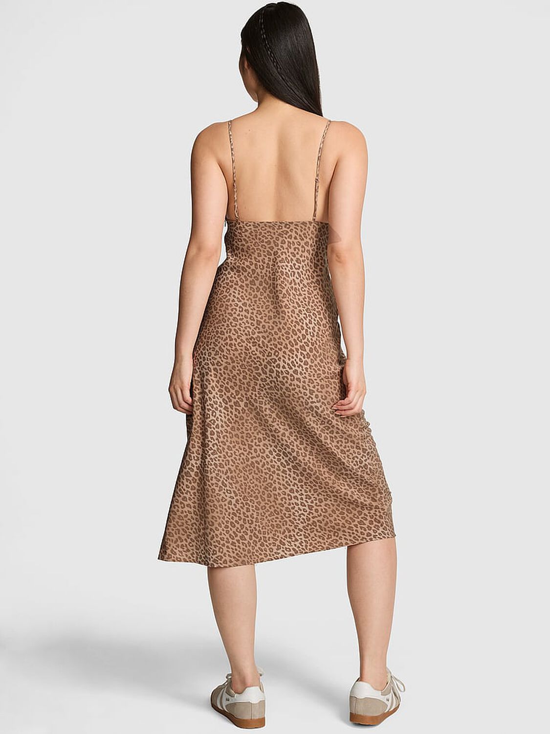 vs Pink Fall in Love Midi Dress Leopard 2 of 3 