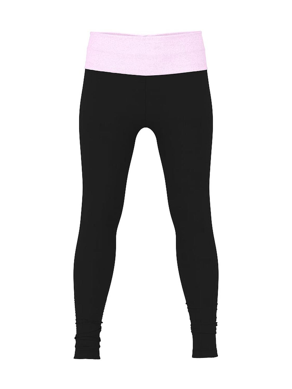 vs Pink All-Day Cotton Foldover Leggings Pure Black 3 of 4 