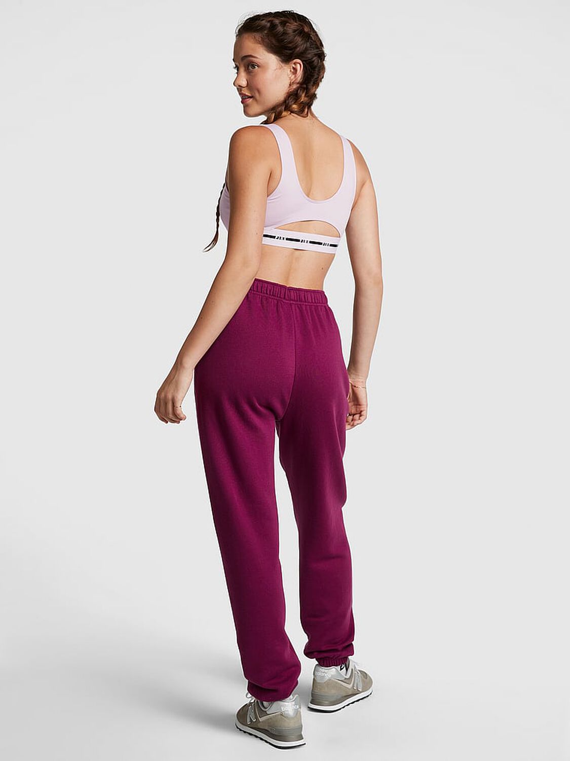 vs Pink Ivy Fleece High-Waist Sweatpants 2 of 5 