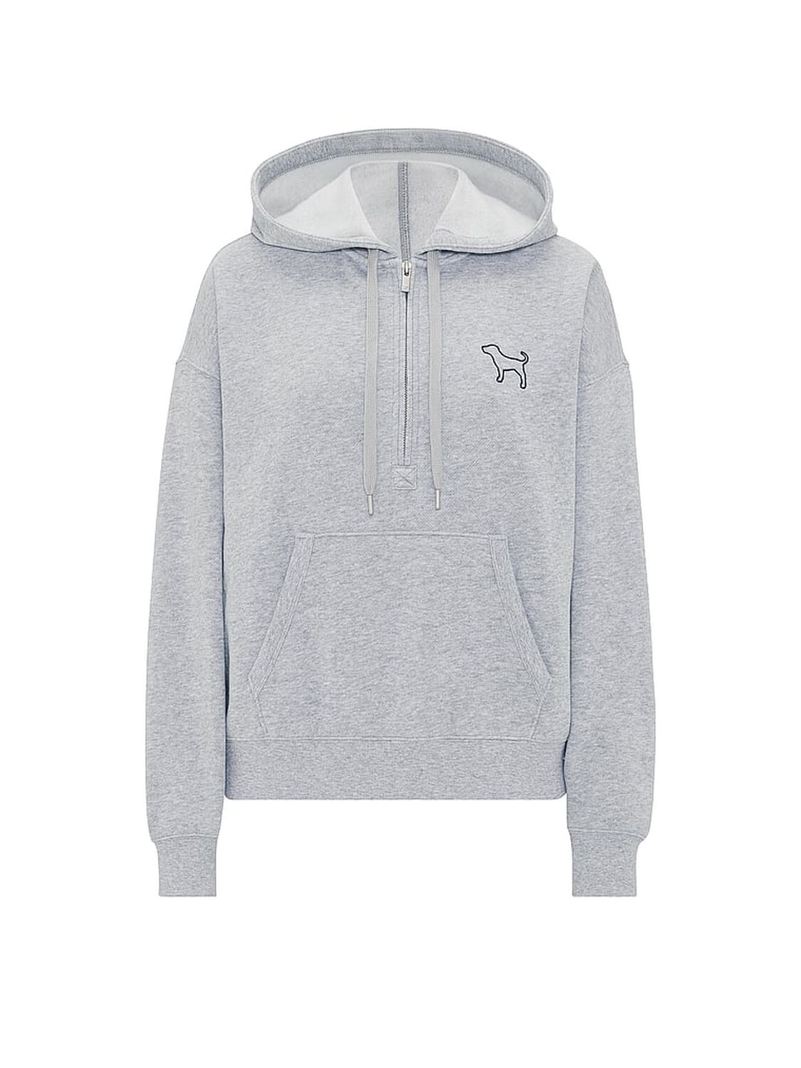 vs Pink Campus Fleece&trade; Half-Zip Hoodie Medium Heather Grey 3 of 3 