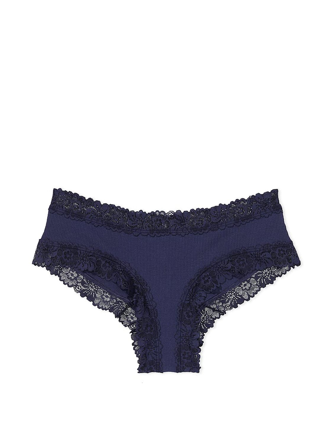 vs Pink Wink Lace-Trim Cheeky Panty Midnight Navy 3 of 3 
