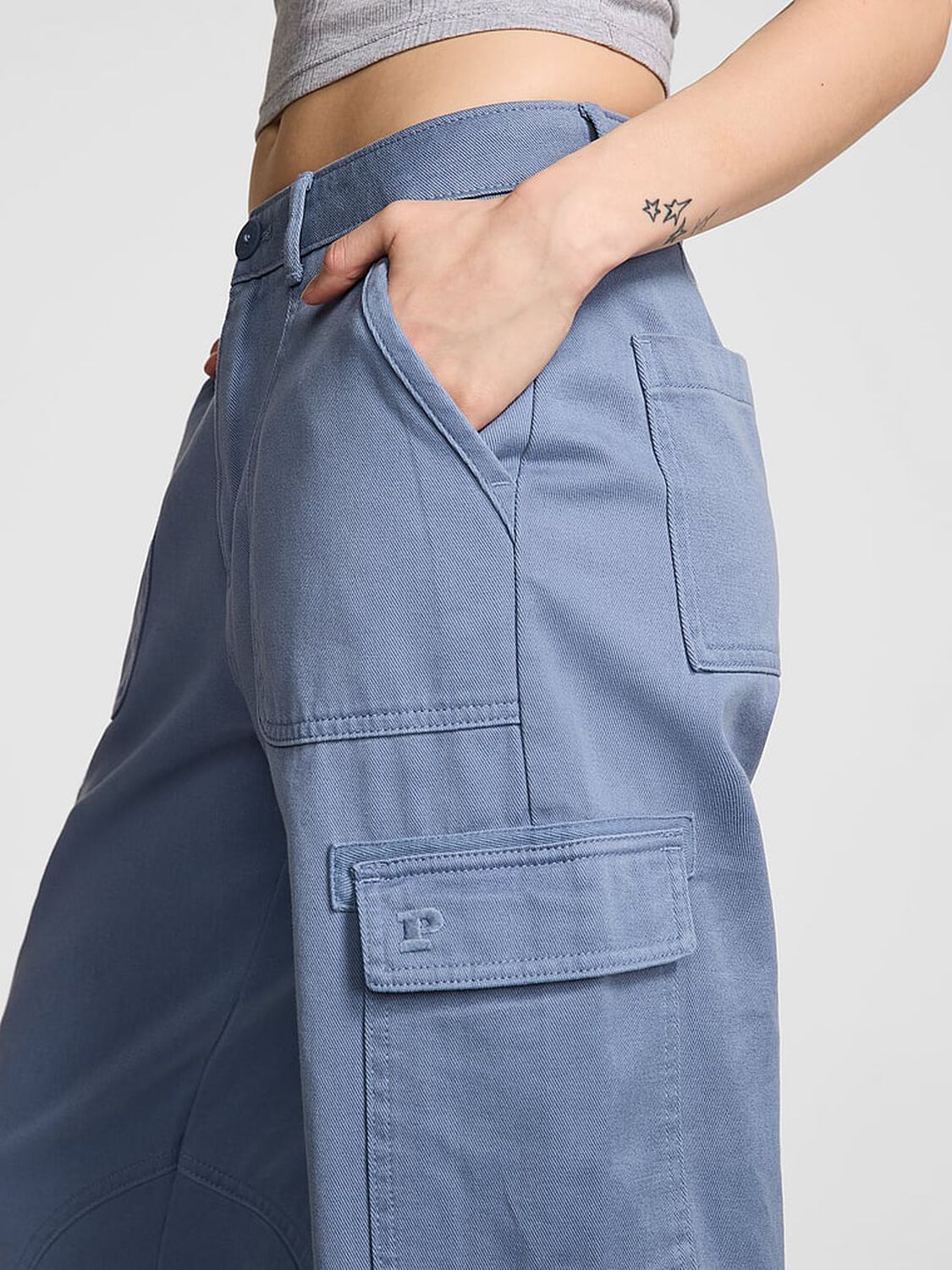 vs Pink Utility Cargo Pants Dusty Iris 4 of 4 