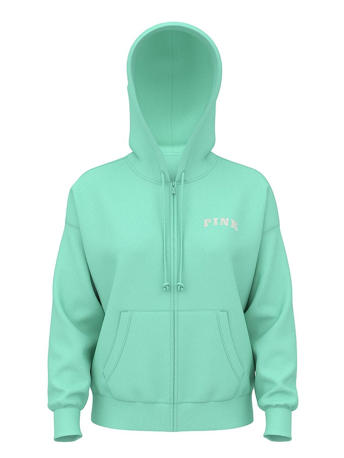 vs Pink Ivy Fleece Campus Full-Zip Hoodie Sweet Mint 3 of 3 