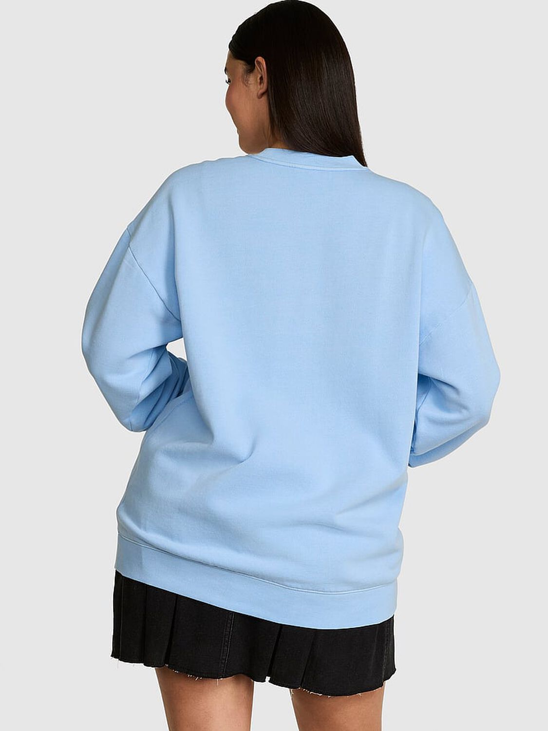 vs Pink Campus Fleece&trade; Oversized Crew Sweatshirt Blue Dancer 2 of 3 